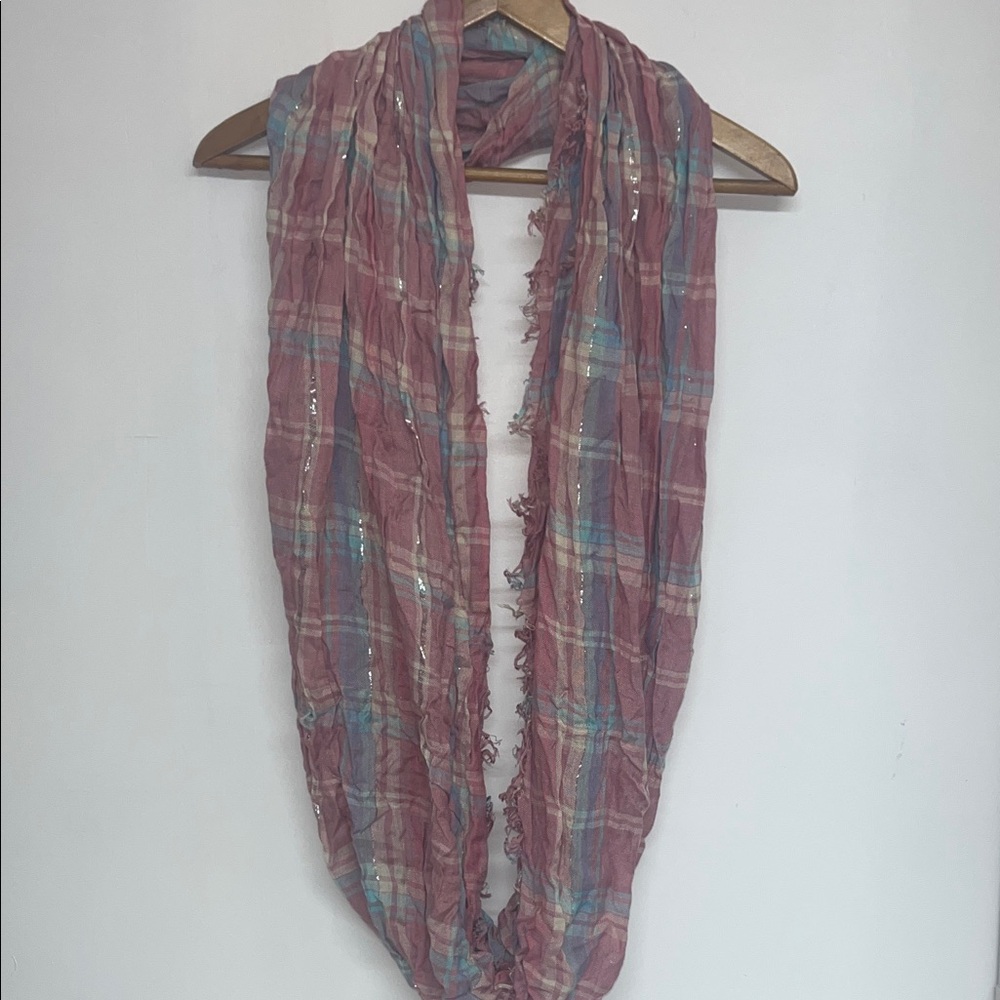 Bohemian Shimmery Pastel Pink & Purple Infinity Scarf #boho #spring #indie
